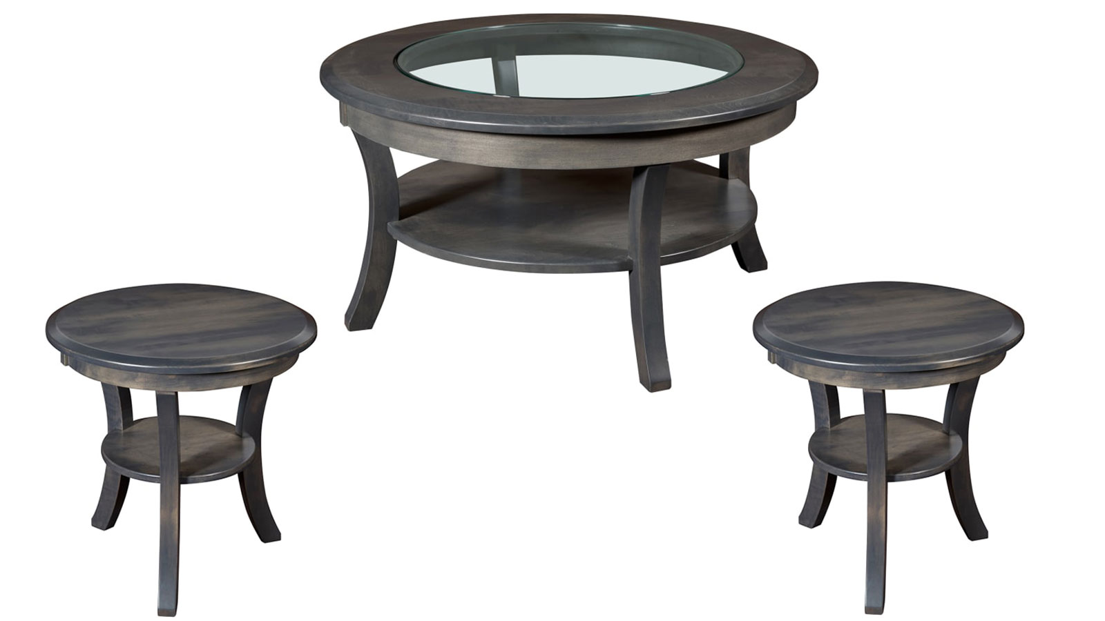 Sierra 3pc Solid Wood Cocktail Table Set